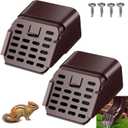 2"x3" 2 Pack Gutter Downspout Extensions Gutter Downspouts Downspout Diverter Outlet Filter and Leaf Guard for Bottom of Downspouts Extender Brown