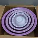 CaliBowl 5Piece NonSpill Plastic Mixing Bowl Set  Reusable Nesting Kitchen Bowls with Concave Inner Lip and NonSlip Base  Ideal for Baking, Prepping, Cooking and Serving  Dusty Plum