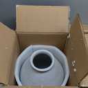 LB2 Large White Ceramic Vase, 11" Tall Zen Style Rustic vase, Terra Cotta Pitcher Vase, Distressed Farmhouse Decor, Pottery Decorative Flower for Home Decor (H 11" X 11")