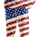 Kids Two-Piece Classic Zippered Sports Jacket Set Sweatpants Jogging Teenager Sportswear Set (Large, Usa Flag)