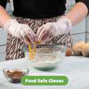 GUSTO Disposable Vinyl Gloves Clear, Latex-Free, Powder-Free, BPA-Free Safe for Food Handling, Cooking & Cleaning (M)