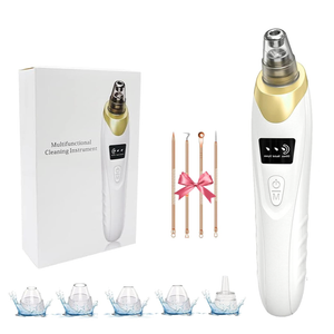 2026 Pore Vacuum, USB Rechargeable Blackhead Remover Vacuum,3 Levels Adjustable Pore Vacuum Blackhead Remover, with 5 Suction Power,6 Probes,Face Vacuum Pore Cleanser for Women & Men-Gold