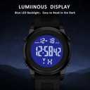 Military Silver Waterproof Sports Wrist Watches for Men Digital Tactical Mens Sport Watches Waterproof Military