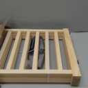 YOCAN Paint-Free Wooden Freestanding Dog Gates for The House,Doorways, Stairs,Wood Dog Fences Indoor Pet Gate,Step Over Fence-4 Panel H:16.9"