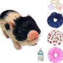 OtardDolls Reborn Piggy Dolls, 5 Inch Full Silicone Soft Lifelike Mini Pig Dolls Mini Realistic Newborn Cute Realistic Animals Pig Toy for Happy Birthday, Christmas