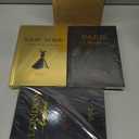 6 Pcs Gold and Black Color Decorative Book & Thinker Statue Set - 3 Books Accents 3 Thinker Abstract Art Sculpture Home Decoration for Living Room Bookshelf Table Decor