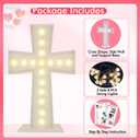 3FT Lighted Cross Marquee Large Indoor Outdoor Light Up Cross Christmas & Baptism Decorations, LED Dcor for Parties, Religious Events & Celebrations