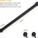 Lamp Post Cross Arm Steel Cross Arm Ladder Rest with Removable Knobs 16 inch Cross Arm Replacement for Outdoor Lamp Posts Pole Light, Black
