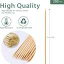 2 x 200 PCS Bamboo Skewers, 12 Inches Wooden Skewer for Appetizers, Fruit, Kebabs, Grilling Barbecue, Mini Burger, Sausage, Kitchen Gadget (Nature)