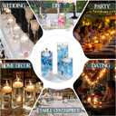 24 Pcs Floating Candles 12 Glass Vases for Centerpieces with 400 Acrylic Fake Ice Cubes 6 Pearl String Vase Filler Floating Candle Centerpieces for Tables Party Event Wedding Home Decor