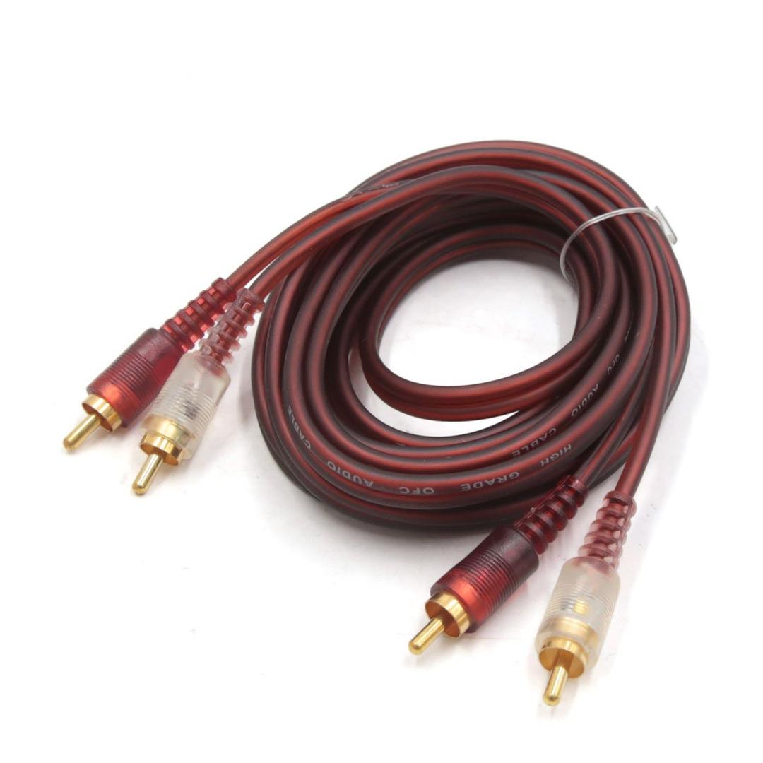 uxcell 9.8ft Long 2 RCA Male to 2 RCA Male Adapter Car Stereo Audio Cord Extension Cable