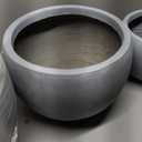Kante Round Concrete Planter Set of 3-11.8"/15.7"/19.9" Dia Bowl-Style Flower Pots with Drainage Hole for Patio, Garden, and Home (9.4"/12.8"/16.5" Opening), Gray