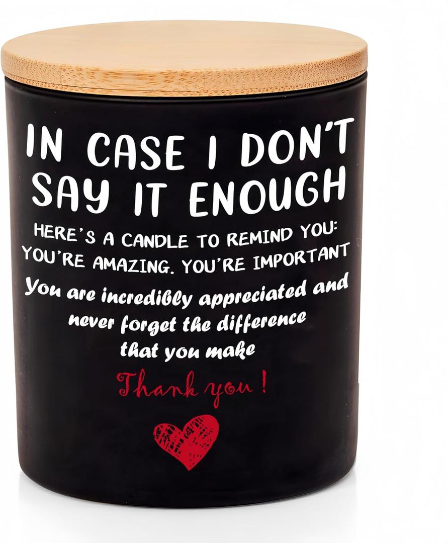 Thank You Gifts for Women-10 Oz Vanilla Lavender Candle-Inspirational Galentines Valentines Day Gift for Coworkers Boss Teachers Nurses Friends