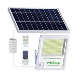 intelamp Solar Flood Lights Outdoor Waterproof, Linkable 12000mAh 3000LM Motion Sensor Floodlight with Remote Control Sensor Case 16.4Ft Cable, Dusk to Dawn Lighting Lamp for Street Outside House