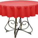 KS Linens Polyester Round Tablecloth 54" (Red)