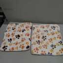 Amakunft 2 Pcs Guinea Pig Bed Mat Washable, Rabbit Winter Bed Pad for Indoor, Warm Small Animal Bed Mattres, Fleece Sleeping Pad for Bunny, Rat, Hedgehog, Sugar Glider, Chinchilla (Paw, Medium)