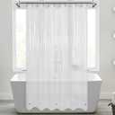 Mrs Awesome Shower Curtain Liner with Magnets, 72x72 Frosted PEVA Plastic Shower Curtain for Bathroom, Lightweight & Waterproof, 72 x 72, Frost