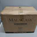 MALACASA Plates and Bowls Sets, 30 Piece Porcelain Dinnerware Sets for 6, Square Dinnerware Set with Dinner Plate, Dessert Plate, Soup Plate, Cup and Saucer, Modern Dish Set, Marble Grey, Series Flora