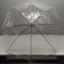 60 Pack Clear Wedding Umbrellas Bulk Transparent Auto Open Stick Umbrellas Windproof Waterproof Large Canopy Umbrella with White European J Hook Handle for Wedding Bride Groom Photography Golf Outdoor