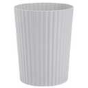 JiatuA Small Trash Can Plastic Wastebasket Round Garbage Container Bin for Bathroom, Kitchen, Bedroom, Home Office, College Dorm, White
