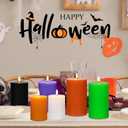 6 Pcs Flameless Candles LED Flameless Pillar Candles Real Wax LED Fake Candle with Remote and Timer Flickering H 4" 5" 6" for Helloween Wedding Christmas Home Party(Colourful)