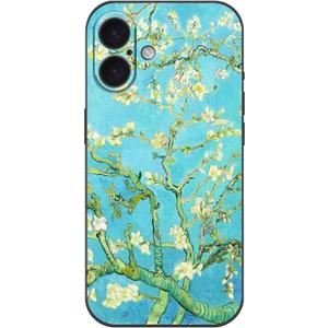 Compatible with iPhone 16 Plus Case,Almond Tree Artistic Flower Paintings by Van Gogh,Soft TPU Slim Protective Cover