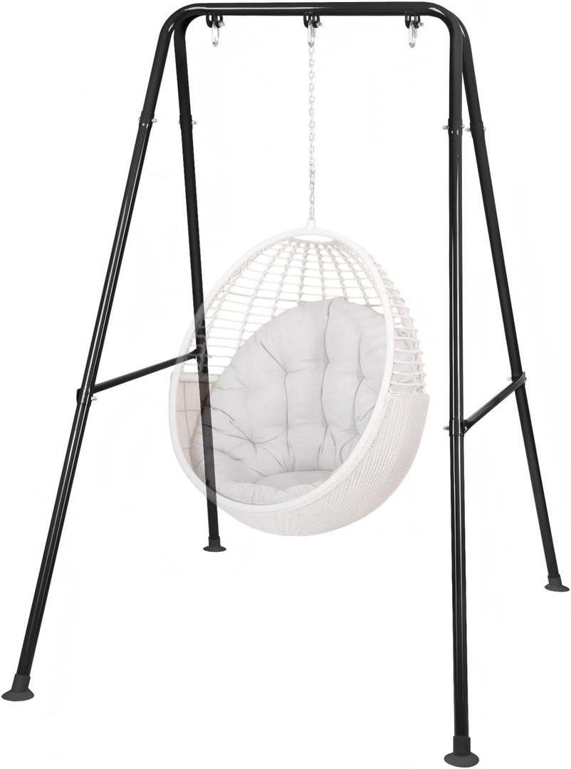 Swing Stand Only, Heavy Duty Hammock Stand, Metal Swing Stand Frame, Max Load 330lbs Portable Hammock Frame for Indoor or Outdoor, Patio, Garden, and Backyard (Hammock Chair not Included)