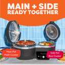 Instant Pot Dual Action 8in1 Multi-Cooker with Serve Together Smart Timing, 4Qt Pressure Cooker & 2Qt Rice Cooker, Cook Mains & Sides Together, Fast Cooking, PFAS-Free Pot*, Saut, Slow Cook, Black