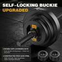 Barbell Bar Set - 45 LB Adjustable Weights-Lifting Standard Straight Bars
