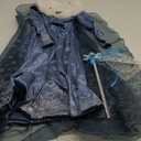 Snow Princess Costume for Girls Halloween Cosplay Winter Toddler Dress Up with Accessories Christmas Birthday Party Blue 110