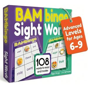THE BAMBINO TREE Sight Word Bingo Game Level 3 & 4 - Learn to Read Vocabulary for 1st 2nd 3rd Grade Kids - Dolch's Fry's Site Words Reading Game
