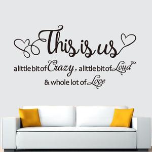 Motivational Home Wall Decals for Bedroom: Inspirational Family Quotes Vinyl Art Wall Stickers for Living Room Kitchen Apartment Bathroom - This is US 28.6" X 15" (Large)