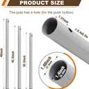 1 Pack 1.5'' Dia Umbrella Replacement Lower Pole, Heavy Steel Patio Umbrella Bottom Pole Replacement, 1.7 mm Thickness, No Bullet Buckle Outdoor