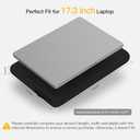 17.3 inch Laptop Sleeve Case for HP 17 inch Laptop/Envy 17 / Pavilion 17, ASUS Vivobook 17, Acer Aspire 17, Dell Inspiron 17, Lenovo Ideapad 17, Water-Resistant Computer Bag with Accessory Pocket (Black)