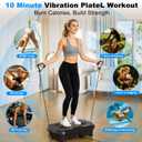 TDH Vibration Plate Exercise Machine, 10 Preset Modes & 120 Levels Vibrating Platform for Lymphatic Drainage, Weight Loss and Fat Burning, Shake Platform for Men and Women