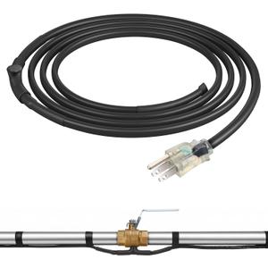 DEWENWILS 6FT Heat Cable for Pipe Freeze Protection, 120V Heat Cable for Water Pipes at -40F, Pipe Heat Tape with Thermostat, CSA/ETL Listed