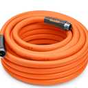 Kotto 100 ft Expandable Garden Hose, Water Hose for Outside with 10 Spray Nozzles, Brass Connector, Leak-Proof, Orange