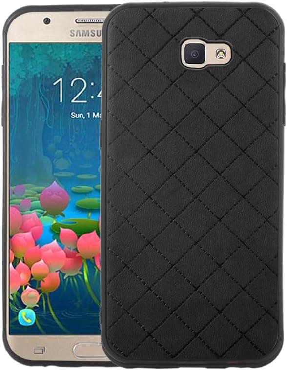 ELISORLI Compatible with Samsung Galaxy J5 Prime 2016 Case Rugged Thin Cell Accessories Anti-Slip Fit Rubber TPU Mobile Protection Full Body Phone Cover for Gaxaly J5Prime SM-G570M Women Men Black