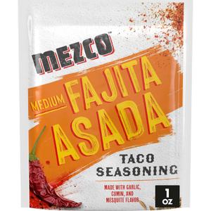 6 x Mezco Taco Seasoning, Medium Fajita Asada Flavor, Great with Chicken, 1 oz (EXP 03/19/26)