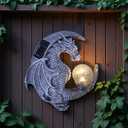 Dragon Tree Hugger Solar Magic Orb Garden Statue Dragon Solar LED Lights Decor Sun Moom for Your Patio Balcony Porch Yard for Mom Grandma