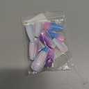 Purple Gradient Press on Nails Medium Length Ballet Shaped Stars Glitter Sequins Design Press Ons False Nail Full Cover Artificial Stick on Nails Glossy Reusable Acrylic Glue on Nail for Women