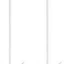 mDesign Modern Metal Long Easy Reach Over-The-Door 4 Prong Hook to Hang Coats, Jackets, Robes, Hoodies, Clothing, Scarves, Leashes, Purses, Hats, Towels, 24" Tall, 2 Pack - White