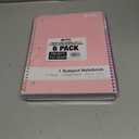 Better Office Products Spiral Notebooks, 6 Pack, 1 Subject, 70 Sheets, 10.5 x 8 inches, 6 Assorted Pastel Colors (College Ruled)
