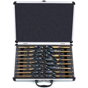 EFFICERE 17-Piece Premium 1/2 Reduced Shank Silver and Deming Drill Bit Set | Large and Jumbo Standard SAE Drill Size from 1/2 to 1 by 1/32th Increment | M2 High Speed Steel, 135-Degree Split Point