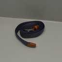 Mens Chevron Woven Belt - Blue/White