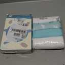 Bassinet Fitted Sheets 4 Pack Compatible with 35" x 20" AMKE 3 in 1 Baby Bassinet, Ezebaby, Bellababy and GoFirst Bedside Sleeper, Ultra Soft and Skin-Friendly, Aqua Dinosaurs & White Ocean