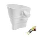 Silicone Flour Funnel for KitchenAid Mixer with Spoon Scale, Without The Mess&Easy-Pour&Easy Clean Flour Chute Funnel Compatible with KSM150&More with Hanging Hole (White, 1pcs)