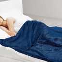 Utopia Bedding Navy Fleece Blanket King Size Lightweight Fuzzy Soft Anti-Static Microfiber Bed Blanket (90x102 Inch)