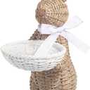 Mud Pie Easter Woven Resin Bunny Tray Sitter