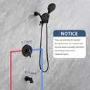 Taplong Shower Tub Faucet Set with Handheld Spray Dual Shower Faucet Set with Tub Spout Shower System Dual Shower Head and Handheld Combo Shower Trim Kit Rough-in Valve Included Matte Black,TP038